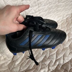 Adidas Kids Black and Blue Sneakers